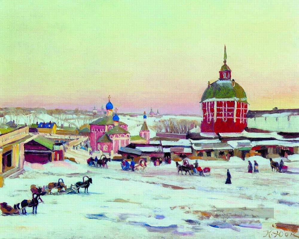 zagorsk Marktplatz 1943 Konstantin Yuon Russisch Ölgemälde